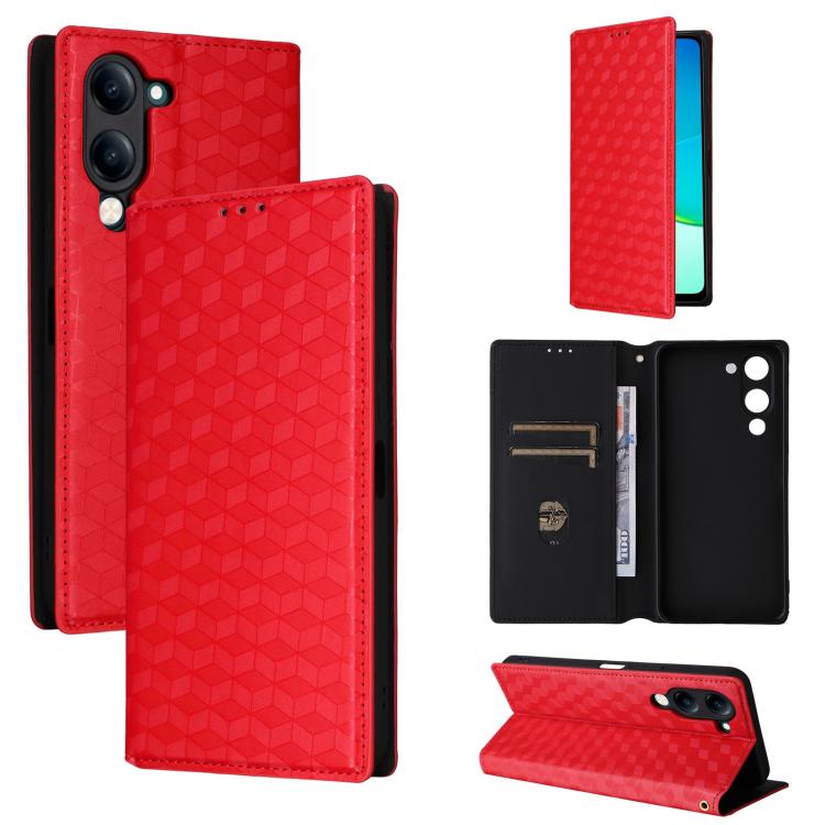 Cubic Grid Texture Flip Leather Phone Case, For vivo Y400 4G / 5G / Z10 Lite 4G, For vivo V60 5G, For vivo X200 FE 5G / S30 Pro mini 5G, For vivo X200s 5G, For vivo X200 Ultra 5G, For vivo Y39 5G / Y300i 5G, For vivo V50 Lite 5G, For vivo Y29 4G / T4X ...