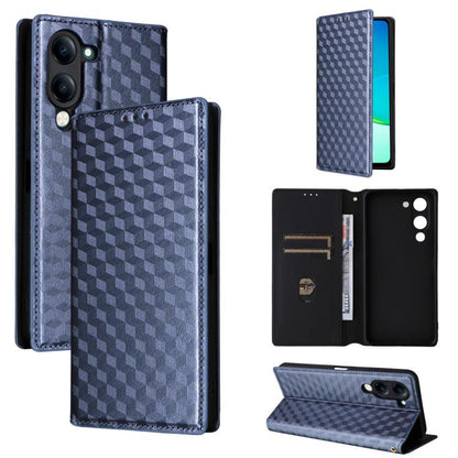 Cubic Grid Texture Flip Leather Phone Case, For vivo Y400 4G / 5G / Z10 Lite 4G, For vivo V60 5G, For vivo X200 FE 5G / S30 Pro mini 5G, For vivo X200s 5G, For vivo X200 Ultra 5G, For vivo Y39 5G / Y300i 5G, For vivo V50 Lite 5G, For vivo Y29 4G / T4X ...