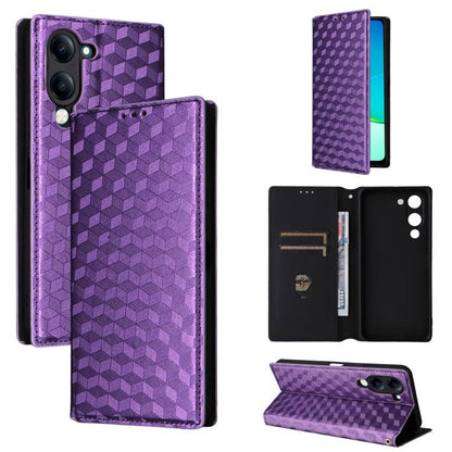Cubic Grid Texture Flip Leather Phone Case, For vivo Y400 4G / 5G / Z10 Lite 4G, For vivo V60 5G, For vivo X200 FE 5G / S30 Pro mini 5G, For vivo X200s 5G, For vivo X200 Ultra 5G, For vivo Y39 5G / Y300i 5G, For vivo V50 Lite 5G, For vivo Y29 4G / T4X ...