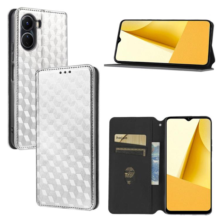 Cubic Grid Texture Flip Leather Phone Case, For vivo V29 Lite 5G / Y78 5G Global, For vivo S16 / S16 Pro / V27 Pro, For vivo S16e / V27e, For vivo Y16 4G 2022, For vivo Y76 5G / Y76s 5G, For vivo X60 Pro 5G / X60 5G Curved