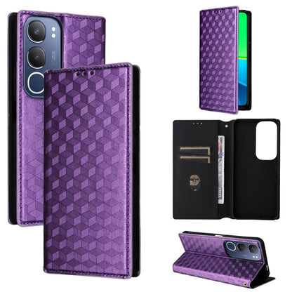 Cubic Grid Texture Flip Leather Phone Case, For vivo Y400 4G / 5G / Z10 Lite 4G, For vivo V60 5G, For vivo X200 FE 5G / S30 Pro mini 5G, For vivo X200s 5G, For vivo X200 Ultra 5G, For vivo Y39 5G / Y300i 5G, For vivo V50 Lite 5G, For vivo Y29 4G / T4X ...