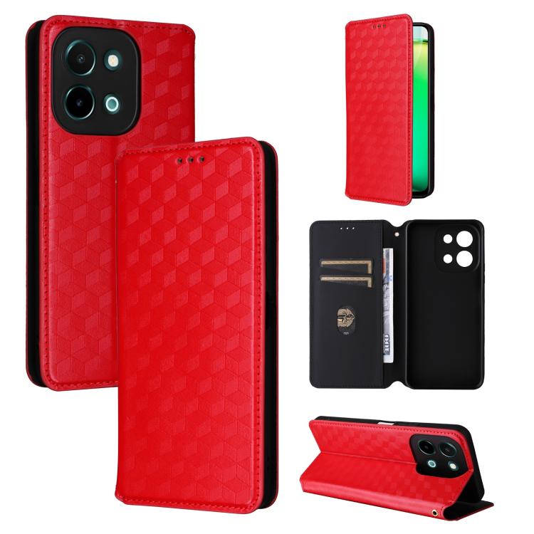Cubic Grid Texture Flip Leather Phone Case, For vivo Y58 5G / Y38 5G / Y200i 5G, For vivo Y28 4G, For vivo X100 Ultra 5G, For vivo V30e 5G, For vivo Y100 5G IDN / V30 Lite India, For vivo Y03 4G, For vivo S18 5G / V30, For vivo S18 Pro 5G              ...