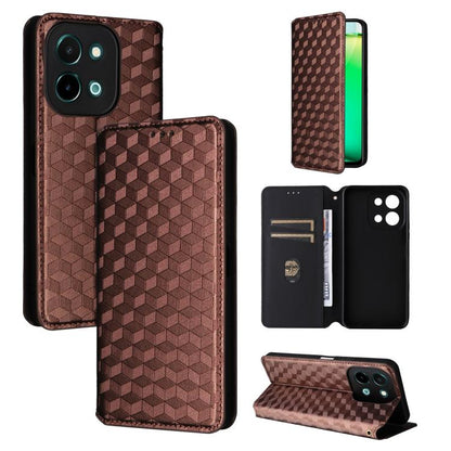 Cubic Grid Texture Flip Leather Phone Case, For vivo Y58 5G / Y38 5G / Y200i 5G, For vivo Y28 4G, For vivo X100 Ultra 5G, For vivo V30e 5G, For vivo Y100 5G IDN / V30 Lite India, For vivo Y03 4G, For vivo S18 5G / V30, For vivo S18 Pro 5G              ...