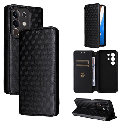 Cubic Grid Texture Flip Leather Phone Case, For vivo Y400 4G / 5G / Z10 Lite 4G, For vivo V60 5G, For vivo X200 FE 5G / S30 Pro mini 5G, For vivo X200s 5G, For vivo X200 Ultra 5G, For vivo Y39 5G / Y300i 5G, For vivo V50 Lite 5G, For vivo Y29 4G / T4X ...