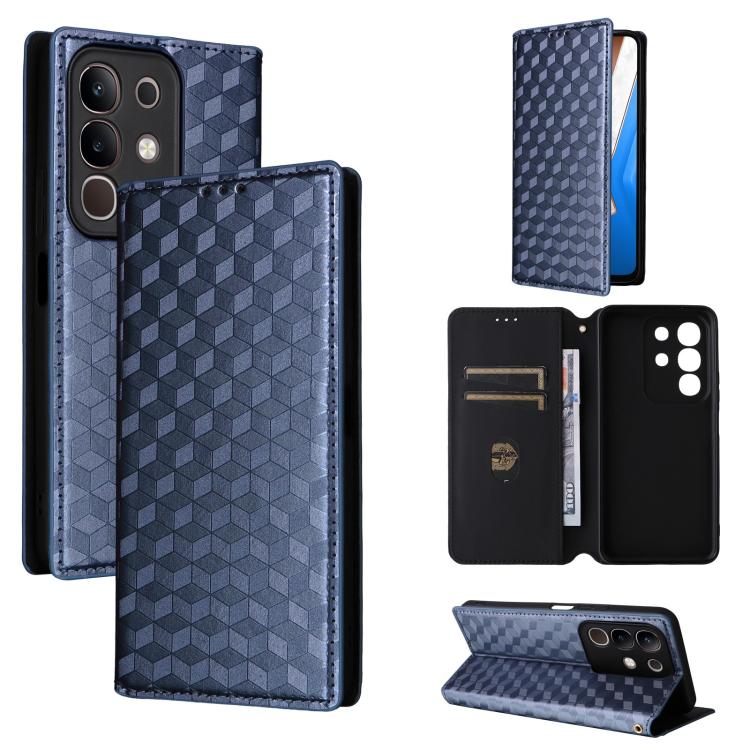 Cubic Grid Texture Flip Leather Phone Case, For vivo Y400 4G / 5G / Z10 Lite 4G, For vivo V60 5G, For vivo X200 FE 5G / S30 Pro mini 5G, For vivo X200s 5G, For vivo X200 Ultra 5G, For vivo Y39 5G / Y300i 5G, For vivo V50 Lite 5G, For vivo Y29 4G / T4X ...