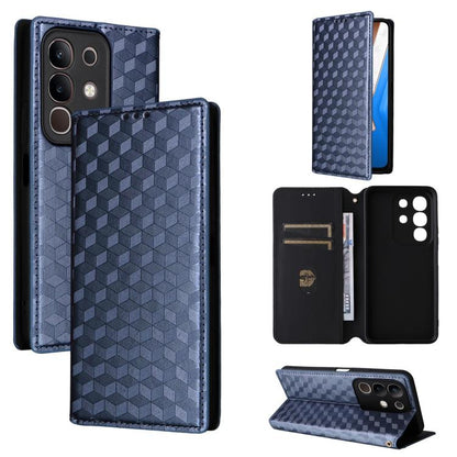 Cubic Grid Texture Flip Leather Phone Case, For vivo Y400 4G / 5G / Z10 Lite 4G, For vivo V60 5G, For vivo X200 FE 5G / S30 Pro mini 5G, For vivo X200s 5G, For vivo X200 Ultra 5G, For vivo Y39 5G / Y300i 5G, For vivo V50 Lite 5G, For vivo Y29 4G / T4X ...