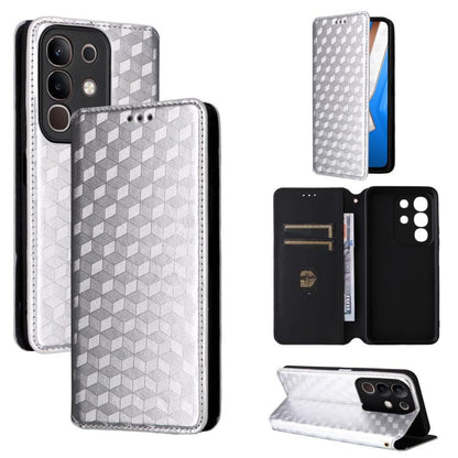 Cubic Grid Texture Flip Leather Phone Case, For vivo Y400 4G / 5G / Z10 Lite 4G, For vivo V60 5G, For vivo X200 FE 5G / S30 Pro mini 5G, For vivo X200s 5G, For vivo X200 Ultra 5G, For vivo Y39 5G / Y300i 5G, For vivo V50 Lite 5G, For vivo Y29 4G / T4X ...