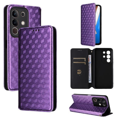 Cubic Grid Texture Flip Leather Phone Case, For vivo Y400 4G / 5G / Z10 Lite 4G, For vivo V60 5G, For vivo X200 FE 5G / S30 Pro mini 5G, For vivo X200s 5G, For vivo X200 Ultra 5G, For vivo Y39 5G / Y300i 5G, For vivo V50 Lite 5G, For vivo Y29 4G / T4X ...