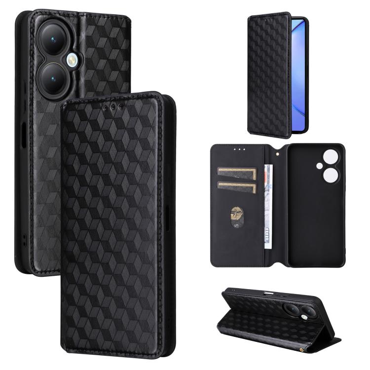 Cubic Grid Texture Flip Leather Phone Case, For vivo Y58 5G / Y38 5G / Y200i 5G, For vivo Y28 4G, For vivo X100 Ultra 5G, For vivo V30e 5G, For vivo Y100 5G IDN / V30 Lite India, For vivo Y03 4G, For vivo S18 5G / V30, For vivo S18 Pro 5G              ...