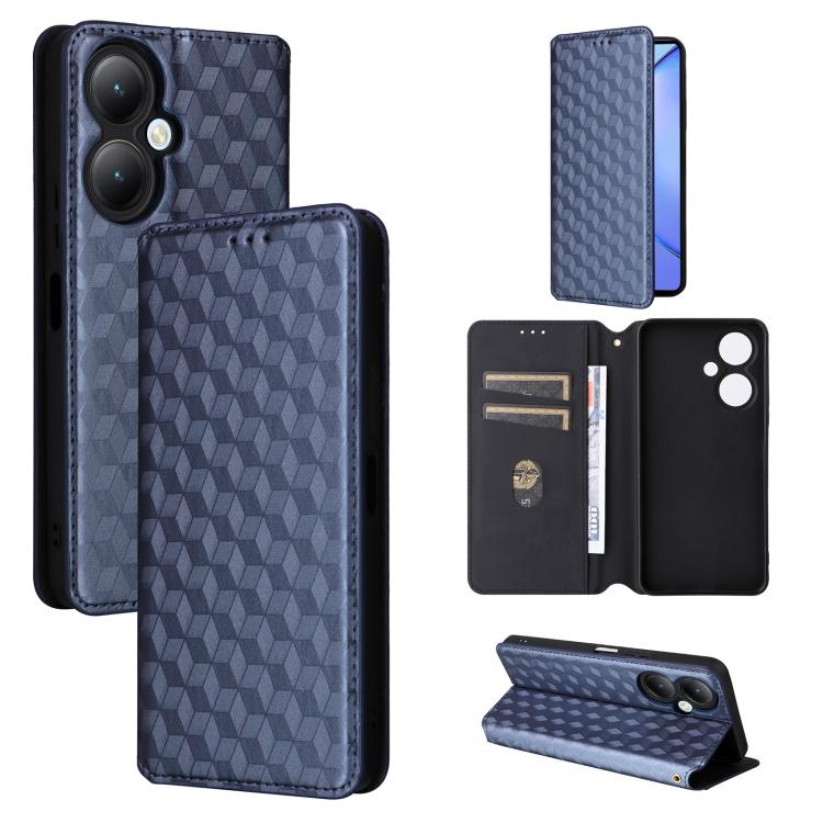 Cubic Grid Texture Flip Leather Phone Case, For vivo Y58 5G / Y38 5G / Y200i 5G, For vivo Y28 4G, For vivo X100 Ultra 5G, For vivo V30e 5G, For vivo Y100 5G IDN / V30 Lite India, For vivo Y03 4G, For vivo S18 5G / V30, For vivo S18 Pro 5G              ...