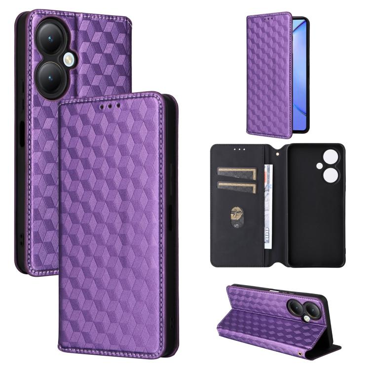 Cubic Grid Texture Flip Leather Phone Case, For vivo Y58 5G / Y38 5G / Y200i 5G, For vivo Y28 4G, For vivo X100 Ultra 5G, For vivo V30e 5G, For vivo Y100 5G IDN / V30 Lite India, For vivo Y03 4G, For vivo S18 5G / V30, For vivo S18 Pro 5G              ...