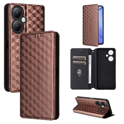 Cubic Grid Texture Flip Leather Phone Case, For vivo Y58 5G / Y38 5G / Y200i 5G, For vivo Y28 4G, For vivo X100 Ultra 5G, For vivo V30e 5G, For vivo Y100 5G IDN / V30 Lite India, For vivo Y03 4G, For vivo S18 5G / V30, For vivo S18 Pro 5G              ...