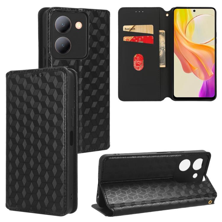 Cubic Grid Texture Flip Leather Phone Case, For vivo Y58 5G / Y38 5G / Y200i 5G, For vivo Y28 4G, For vivo X100 Ultra 5G, For vivo V30e 5G, For vivo Y100 5G IDN / V30 Lite India, For vivo Y03 4G, For vivo S18 5G / V30, For vivo S18 Pro 5G              ...