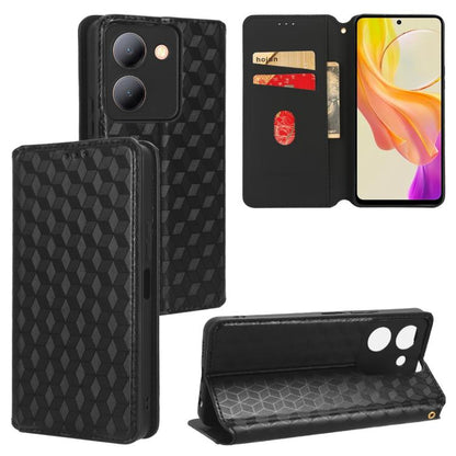 Cubic Grid Texture Flip Leather Phone Case, For vivo Y58 5G / Y38 5G / Y200i 5G, For vivo Y28 4G, For vivo X100 Ultra 5G, For vivo V30e 5G, For vivo Y100 5G IDN / V30 Lite India, For vivo Y03 4G, For vivo S18 5G / V30, For vivo S18 Pro 5G              ...