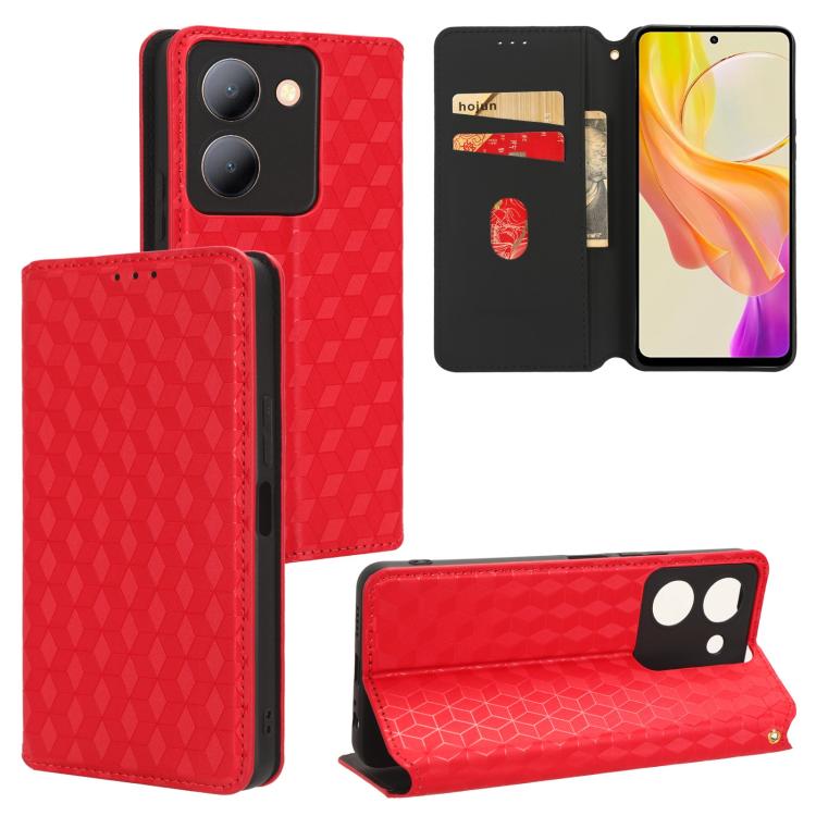 Cubic Grid Texture Flip Leather Phone Case, For vivo Y58 5G / Y38 5G / Y200i 5G, For vivo Y28 4G, For vivo X100 Ultra 5G, For vivo V30e 5G, For vivo Y100 5G IDN / V30 Lite India, For vivo Y03 4G, For vivo S18 5G / V30, For vivo S18 Pro 5G              ...