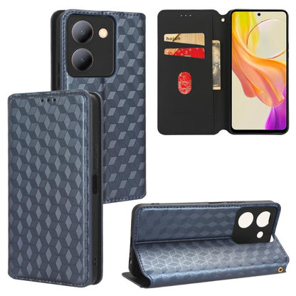 Cubic Grid Texture Flip Leather Phone Case, For vivo Y58 5G / Y38 5G / Y200i 5G, For vivo Y28 4G, For vivo X100 Ultra 5G, For vivo V30e 5G, For vivo Y100 5G IDN / V30 Lite India, For vivo Y03 4G, For vivo S18 5G / V30, For vivo S18 Pro 5G              ...