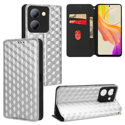 Cubic Grid Texture Flip Leather Phone Case, For vivo Y58 5G / Y38 5G / Y200i 5G, For vivo Y28 4G, For vivo X100 Ultra 5G, For vivo V30e 5G, For vivo Y100 5G IDN / V30 Lite India, For vivo Y03 4G, For vivo S18 5G / V30, For vivo S18 Pro 5G              ...