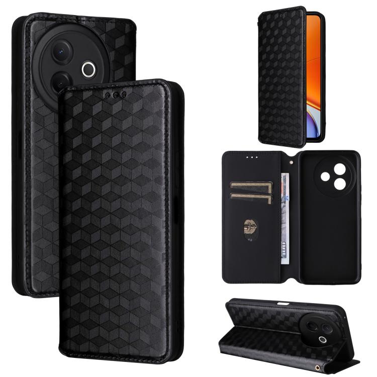 Cubic Grid Texture Flip Leather Phone Case, For vivo Y400 4G / 5G / Z10 Lite 4G, For vivo V60 5G, For vivo X200 FE 5G / S30 Pro mini 5G, For vivo X200s 5G, For vivo X200 Ultra 5G, For vivo Y39 5G / Y300i 5G, For vivo V50 Lite 5G, For vivo Y29 4G / T4X ...