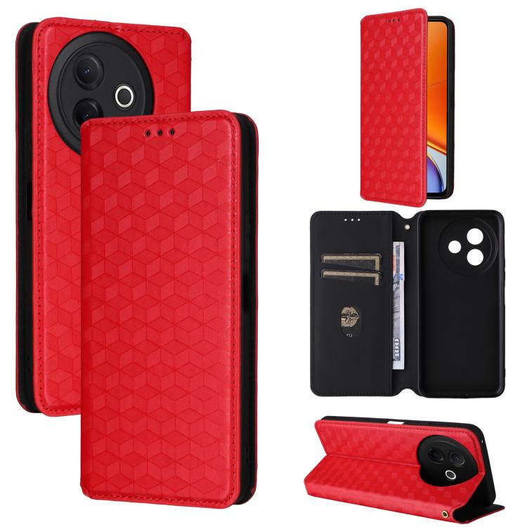 Cubic Grid Texture Flip Leather Phone Case, For vivo Y400 4G / 5G / Z10 Lite 4G, For vivo V60 5G, For vivo X200 FE 5G / S30 Pro mini 5G, For vivo X200s 5G, For vivo X200 Ultra 5G, For vivo Y39 5G / Y300i 5G, For vivo V50 Lite 5G, For vivo Y29 4G / T4X ...