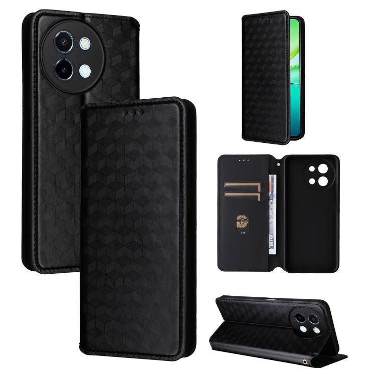 Cubic Grid Texture Flip Leather Phone Case, For vivo Y58 5G / Y38 5G / Y200i 5G, For vivo Y28 4G, For vivo X100 Ultra 5G, For vivo V30e 5G, For vivo Y100 5G IDN / V30 Lite India, For vivo Y03 4G, For vivo S18 5G / V30, For vivo S18 Pro 5G              ...