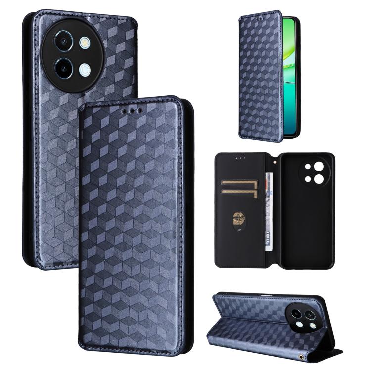 Cubic Grid Texture Flip Leather Phone Case, For vivo Y58 5G / Y38 5G / Y200i 5G, For vivo Y28 4G, For vivo X100 Ultra 5G, For vivo V30e 5G, For vivo Y100 5G IDN / V30 Lite India, For vivo Y03 4G, For vivo S18 5G / V30, For vivo S18 Pro 5G              ...