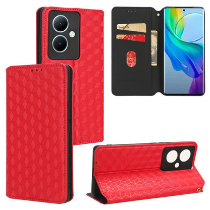 Cubic Grid Texture Flip Leather Phone Case, For vivo V29 Lite 5G / Y78 5G Global, For vivo S16 / S16 Pro / V27 Pro, For vivo S16e / V27e, For vivo Y16 4G 2022, For vivo Y76 5G / Y76s 5G, For vivo X60 Pro 5G / X60 5G Curved