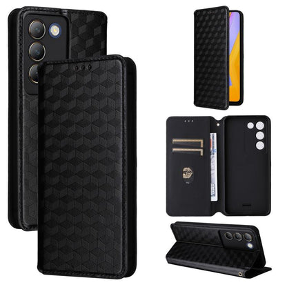 Cubic Grid Texture Flip Leather Phone Case, For vivo Y58 5G / Y38 5G / Y200i 5G, For vivo Y28 4G, For vivo X100 Ultra 5G, For vivo V30e 5G, For vivo Y100 5G IDN / V30 Lite India, For vivo Y03 4G, For vivo S18 5G / V30, For vivo S18 Pro 5G              ...