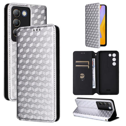 Cubic Grid Texture Flip Leather Phone Case, For vivo Y58 5G / Y38 5G / Y200i 5G, For vivo Y28 4G, For vivo X100 Ultra 5G, For vivo V30e 5G, For vivo Y100 5G IDN / V30 Lite India, For vivo Y03 4G, For vivo S18 5G / V30, For vivo S18 Pro 5G              ...