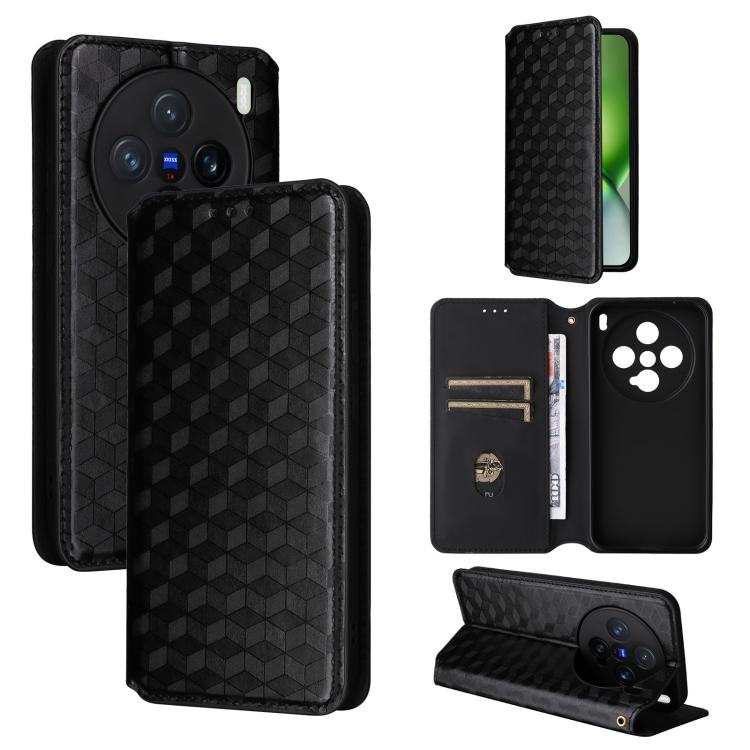 Cubic Grid Texture Flip Leather Phone Case, For vivo Y400 4G / 5G / Z10 Lite 4G, For vivo V60 5G, For vivo X200 FE 5G / S30 Pro mini 5G, For vivo X200s 5G, For vivo X200 Ultra 5G, For vivo Y39 5G / Y300i 5G, For vivo V50 Lite 5G, For vivo Y29 4G / T4X ...