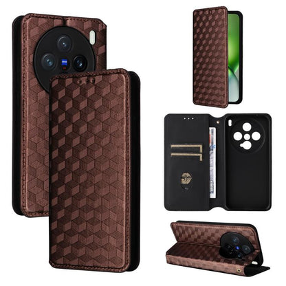 Cubic Grid Texture Flip Leather Phone Case, For vivo Y400 4G / 5G / Z10 Lite 4G, For vivo V60 5G, For vivo X200 FE 5G / S30 Pro mini 5G, For vivo X200s 5G, For vivo X200 Ultra 5G, For vivo Y39 5G / Y300i 5G, For vivo V50 Lite 5G, For vivo Y29 4G / T4X ...