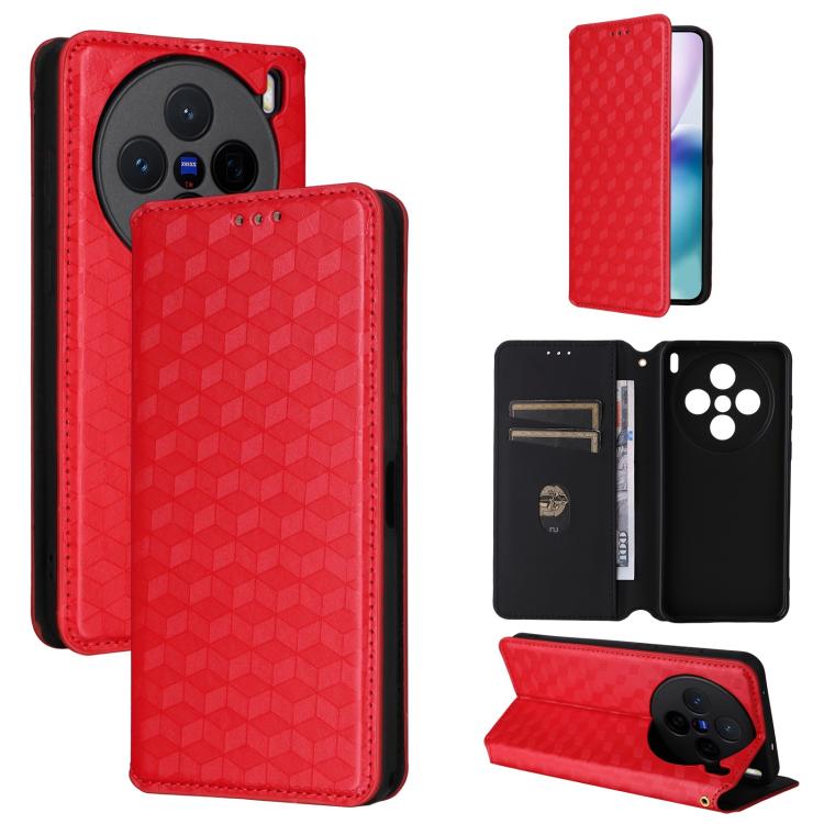 Cubic Grid Texture Flip Leather Phone Case, For vivo Y400 4G / 5G / Z10 Lite 4G, For vivo V60 5G, For vivo X200 FE 5G / S30 Pro mini 5G, For vivo X200s 5G, For vivo X200 Ultra 5G, For vivo Y39 5G / Y300i 5G, For vivo V50 Lite 5G, For vivo Y29 4G / T4X ...