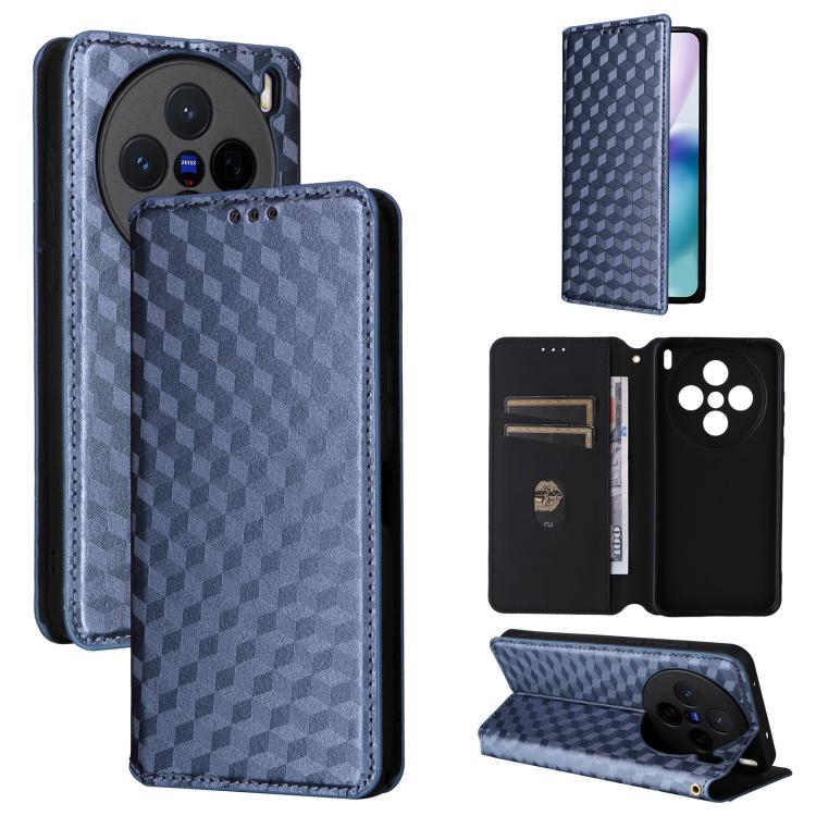 Cubic Grid Texture Flip Leather Phone Case, For vivo Y400 4G / 5G / Z10 Lite 4G, For vivo V60 5G, For vivo X200 FE 5G / S30 Pro mini 5G, For vivo X200s 5G, For vivo X200 Ultra 5G, For vivo Y39 5G / Y300i 5G, For vivo V50 Lite 5G, For vivo Y29 4G / T4X ...