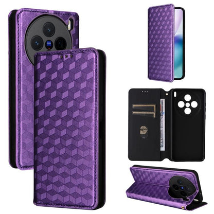 Cubic Grid Texture Flip Leather Phone Case, For vivo Y400 4G / 5G / Z10 Lite 4G, For vivo V60 5G, For vivo X200 FE 5G / S30 Pro mini 5G, For vivo X200s 5G, For vivo X200 Ultra 5G, For vivo Y39 5G / Y300i 5G, For vivo V50 Lite 5G, For vivo Y29 4G / T4X ...