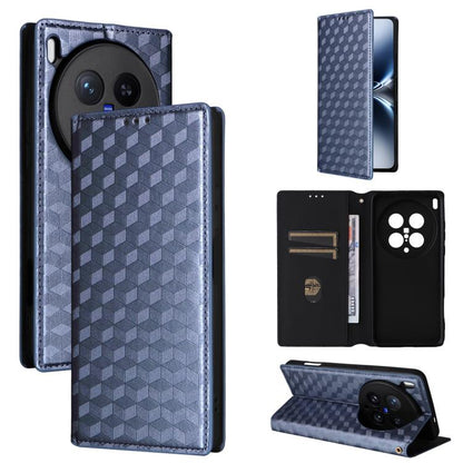Cubic Grid Texture Flip Leather Phone Case, For vivo Y400 4G / 5G / Z10 Lite 4G, For vivo V60 5G, For vivo X200 FE 5G / S30 Pro mini 5G, For vivo X200s 5G, For vivo X200 Ultra 5G, For vivo Y39 5G / Y300i 5G, For vivo V50 Lite 5G, For vivo Y29 4G / T4X ...