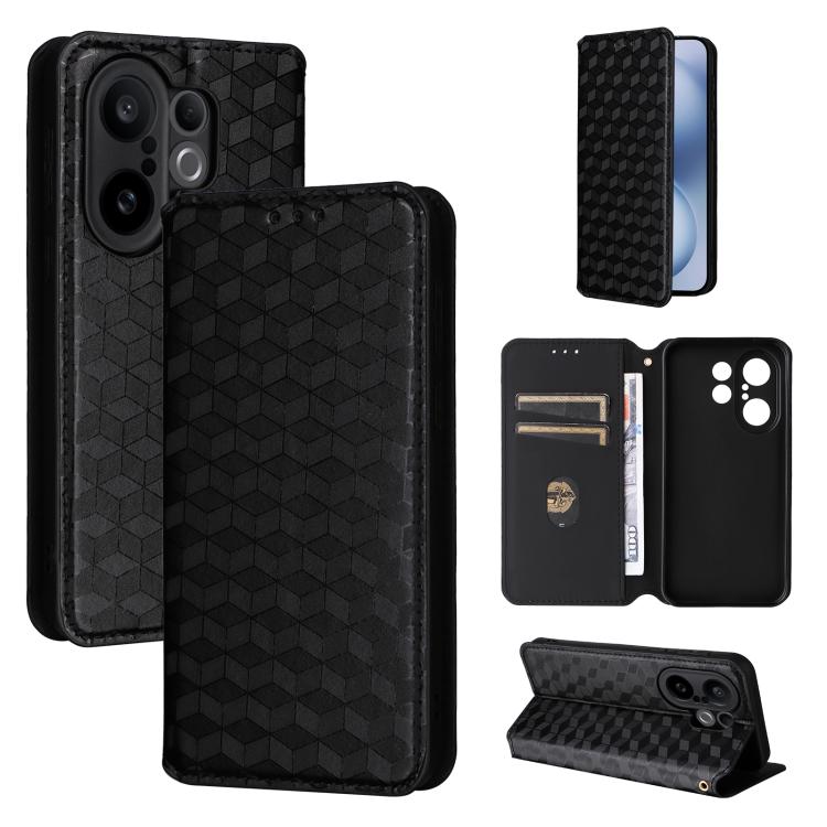 Cubic Grid Texture Flip Leather Phone Case, For vivo Y400 4G / 5G / Z10 Lite 4G, For vivo V60 5G, For vivo X200 FE 5G / S30 Pro mini 5G, For vivo X200s 5G, For vivo X200 Ultra 5G, For vivo Y39 5G / Y300i 5G, For vivo V50 Lite 5G, For vivo Y29 4G / T4X ...