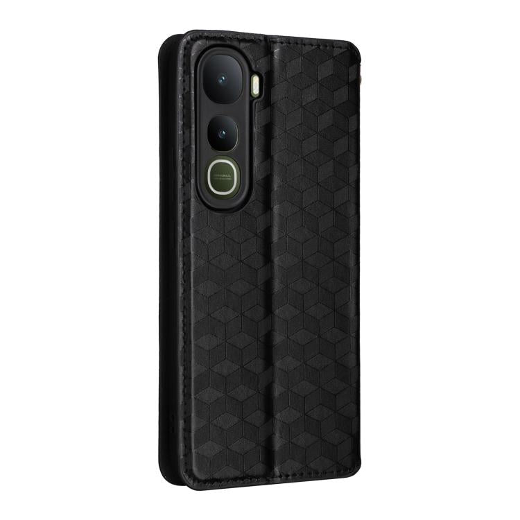 Cubic Grid Texture Flip Leather Phone Case, For vivo Y400 4G / 5G / Z10 Lite 4G, For vivo V60 5G, For vivo X200 FE 5G / S30 Pro mini 5G, For vivo X200s 5G, For vivo X200 Ultra 5G, For vivo Y39 5G / Y300i 5G, For vivo V50 Lite 5G, For vivo Y29 4G / T4X ...