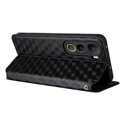 Cubic Grid Texture Flip Leather Phone Case, For vivo Y400 4G / 5G / Z10 Lite 4G, For vivo V60 5G, For vivo X200 FE 5G / S30 Pro mini 5G, For vivo X200s 5G, For vivo X200 Ultra 5G, For vivo Y39 5G / Y300i 5G, For vivo V50 Lite 5G, For vivo Y29 4G / T4X ...