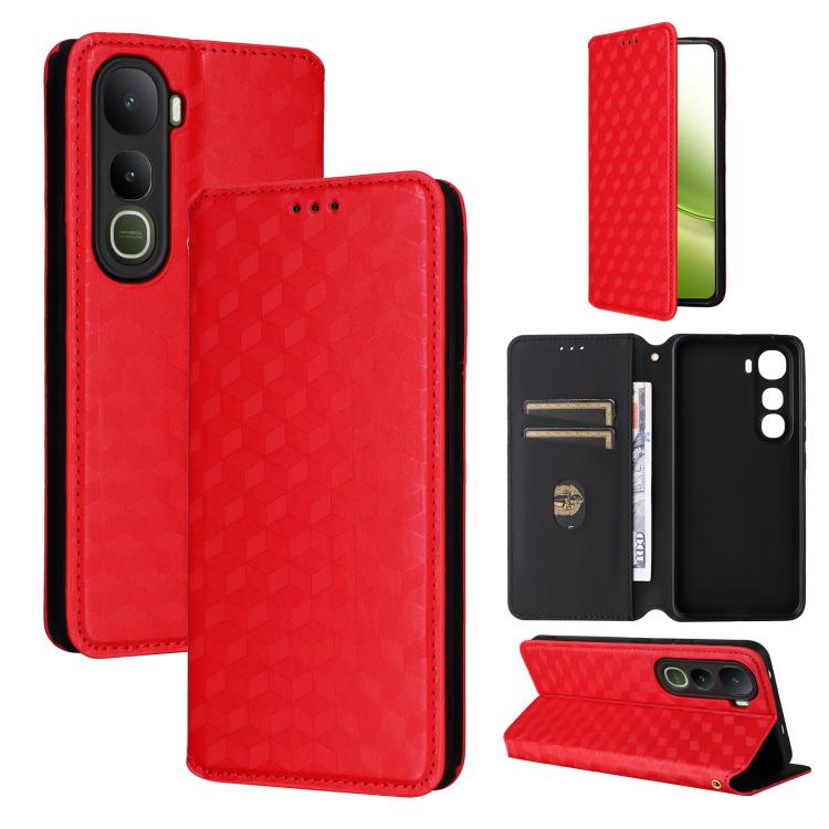 Cubic Grid Texture Flip Leather Phone Case, For vivo Y400 4G / 5G / Z10 Lite 4G, For vivo V60 5G, For vivo X200 FE 5G / S30 Pro mini 5G, For vivo X200s 5G, For vivo X200 Ultra 5G, For vivo Y39 5G / Y300i 5G, For vivo V50 Lite 5G, For vivo Y29 4G / T4X ...