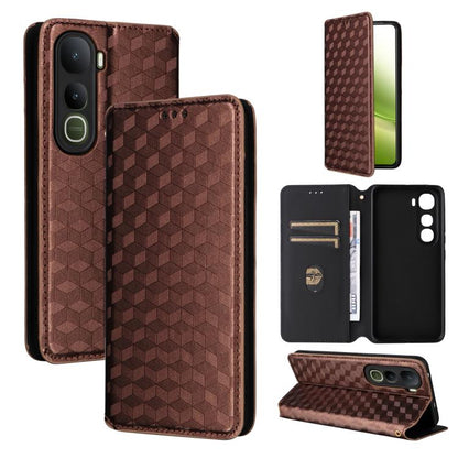 Cubic Grid Texture Flip Leather Phone Case, For vivo Y400 4G / 5G / Z10 Lite 4G, For vivo V60 5G, For vivo X200 FE 5G / S30 Pro mini 5G, For vivo X200s 5G, For vivo X200 Ultra 5G, For vivo Y39 5G / Y300i 5G, For vivo V50 Lite 5G, For vivo Y29 4G / T4X ...