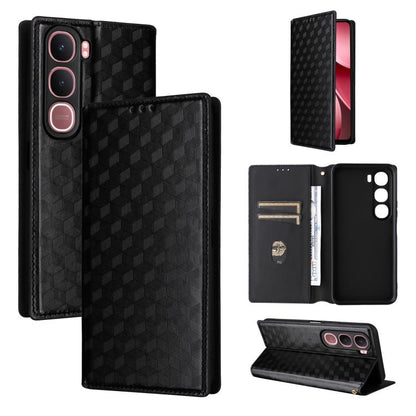 Cubic Grid Texture Flip Leather Phone Case, For vivo iQOO Z11S / V80 Lite SEA, For vivo S2 5G / V80 Lite 5G, For vivo Y05e 4G / T5e 4G, For vivo X300 E 5G, For vivo iQOO Z11 5G / T5 Pro 5G / Y500 4G, For vivo Y600 Turbo 5G, For vivo X300 FE / S50 Pro m...