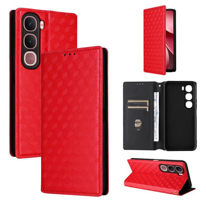 Cubic Grid Texture Flip Leather Phone Case, For vivo iQOO Z11S / V80 Lite SEA, For vivo S2 5G / V80 Lite 5G, For vivo Y05e 4G / T5e 4G, For vivo X300 E 5G, For vivo iQOO Z11 5G / T5 Pro 5G / Y500 4G, For vivo Y600 Turbo 5G, For vivo X300 FE / S50 Pro m...