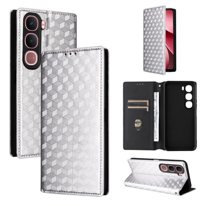 Cubic Grid Texture Flip Leather Phone Case, For vivo iQOO Z11S / V80 Lite SEA, For vivo S2 5G / V80 Lite 5G, For vivo Y05e 4G / T5e 4G, For vivo X300 E 5G, For vivo iQOO Z11 5G / T5 Pro 5G / Y500 4G, For vivo Y600 Turbo 5G, For vivo X300 FE / S50 Pro m...