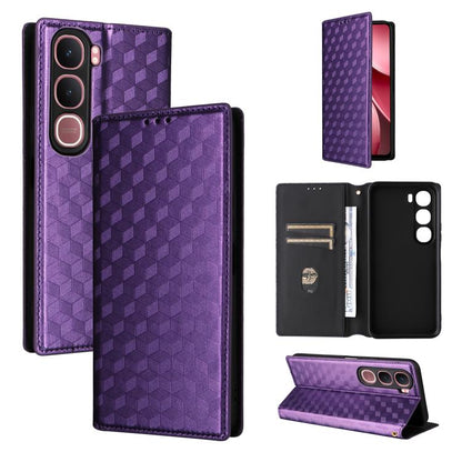 Cubic Grid Texture Flip Leather Phone Case, For vivo iQOO Z11S / V80 Lite SEA, For vivo S2 5G / V80 Lite 5G, For vivo Y05e 4G / T5e 4G, For vivo X300 E 5G, For vivo iQOO Z11 5G / T5 Pro 5G / Y500 4G, For vivo Y600 Turbo 5G, For vivo X300 FE / S50 Pro m...