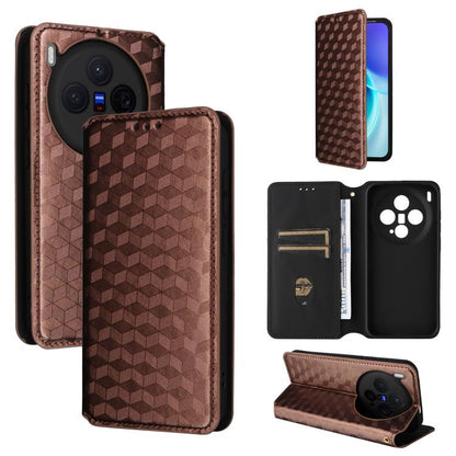 Cubic Grid Texture Flip Leather Phone Case, For vivo iQOO Z11S / V80 Lite SEA, For vivo S2 5G / V80 Lite 5G, For vivo Y05e 4G / T5e 4G, For vivo X300 E 5G, For vivo iQOO Z11 5G / T5 Pro 5G / Y500 4G, For vivo Y600 Turbo 5G, For vivo X300 FE / S50 Pro m...