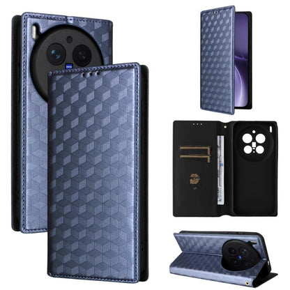 Cubic Grid Texture Flip Leather Phone Case, For vivo iQOO Z11S / V80 Lite SEA, For vivo S2 5G / V80 Lite 5G, For vivo Y05e 4G / T5e 4G, For vivo X300 E 5G, For vivo iQOO Z11 5G / T5 Pro 5G / Y500 4G, For vivo Y600 Turbo 5G, For vivo X300 FE / S50 Pro m...
