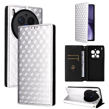 Cubic Grid Texture Flip Leather Phone Case, For vivo iQOO Z11S / V80 Lite SEA, For vivo S2 5G / V80 Lite 5G, For vivo Y05e 4G / T5e 4G, For vivo X300 E 5G, For vivo iQOO Z11 5G / T5 Pro 5G / Y500 4G, For vivo Y600 Turbo 5G, For vivo X300 FE / S50 Pro m...