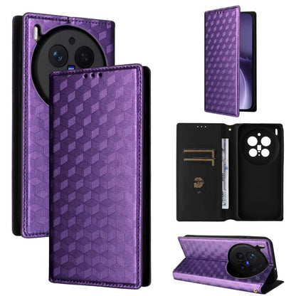 Cubic Grid Texture Flip Leather Phone Case, For vivo iQOO Z11S / V80 Lite SEA, For vivo S2 5G / V80 Lite 5G, For vivo Y05e 4G / T5e 4G, For vivo X300 E 5G, For vivo iQOO Z11 5G / T5 Pro 5G / Y500 4G, For vivo Y600 Turbo 5G, For vivo X300 FE / S50 Pro m...