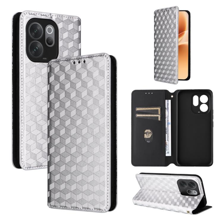 Cubic Grid Texture Flip Leather Phone Case, For vivo iQOO Z11S / V80 Lite SEA, For vivo S2 5G / V80 Lite 5G, For vivo Y05e 4G / T5e 4G, For vivo X300 E 5G, For vivo iQOO Z11 5G / T5 Pro 5G / Y500 4G, For vivo Y600 Turbo 5G, For vivo X300 FE / S50 Pro m...