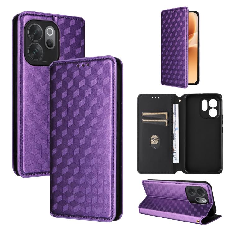 Cubic Grid Texture Flip Leather Phone Case, For vivo iQOO Z11S / V80 Lite SEA, For vivo S2 5G / V80 Lite 5G, For vivo Y05e 4G / T5e 4G, For vivo X300 E 5G, For vivo iQOO Z11 5G / T5 Pro 5G / Y500 4G, For vivo Y600 Turbo 5G, For vivo X300 FE / S50 Pro m...