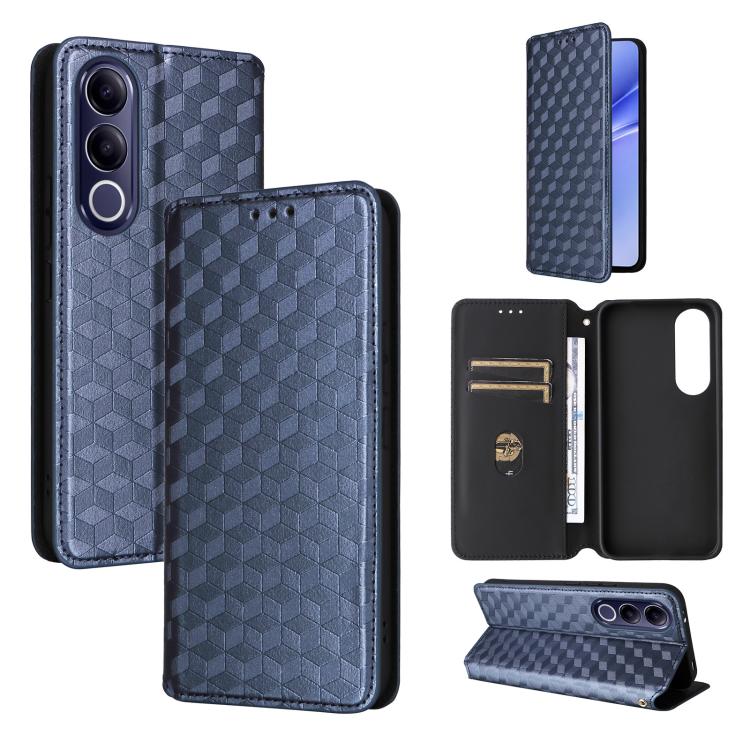 Cubic Grid Texture Flip Leather Phone Case, For vivo iQOO Z11S / V80 Lite SEA, For vivo S2 5G / V80 Lite 5G, For vivo Y05e 4G / T5e 4G, For vivo X300 E 5G, For vivo iQOO Z11 5G / T5 Pro 5G / Y500 4G, For vivo Y600 Turbo 5G, For vivo X300 FE / S50 Pro m...
